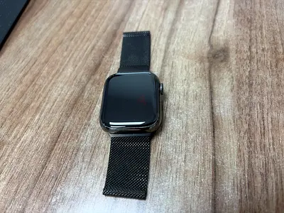 Apple Watch 7 Series (GPS+Cellular) Stainless Steel with Hermes Leather Strap - Working Condition