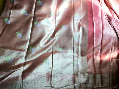 Pastel Pink Premium Kanchipattu for sale