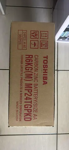 Toshiba R6 (AA) Carbon Zinc Batteries - New Sealed Pack