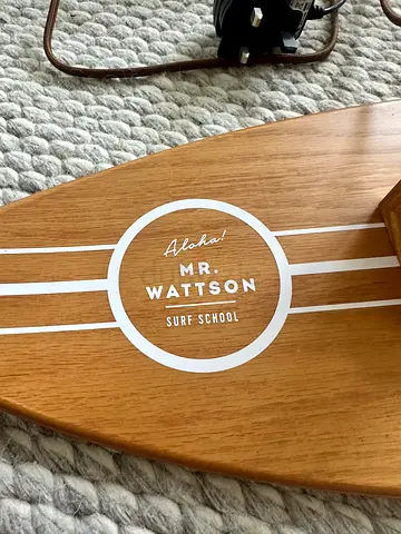 MR. WATTSON TABLE LAMP WITH SURFBOARD STAND
