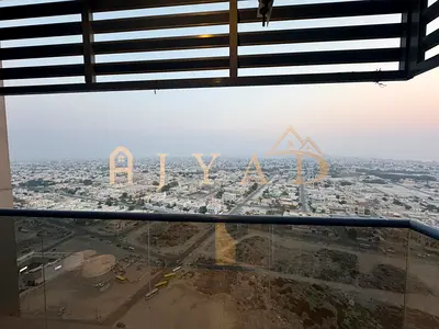 Annual rent: 3BR apartment in Al Nuaimiya 3, Ajman, private parking, central AC, balcony, great vie