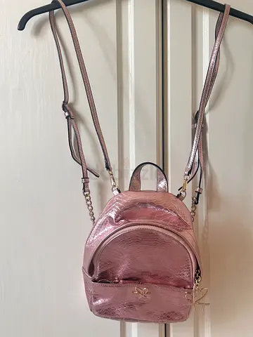 Small metallic pink women's backpack bag - Victoria Secret