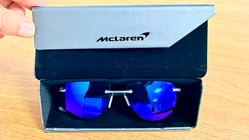 McLaren Blue Tinted Frameless Sunglasses