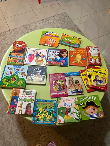 Bundle of children's board and picture books — mix of early learning titles (18 books)