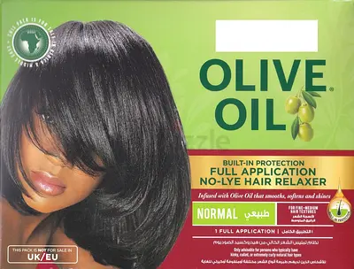 Olive Oil No-Lye Hair Relaxer, Normal Strength, Built-in Protection