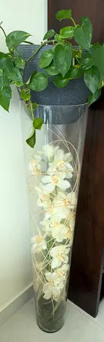 EXTRA-LARGE 120 CM TALL GLASS FLOOR VASE