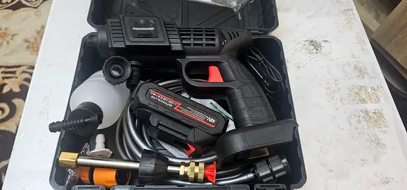 Portable Electric High-Pressure Washer with Spray Gun and Accessories