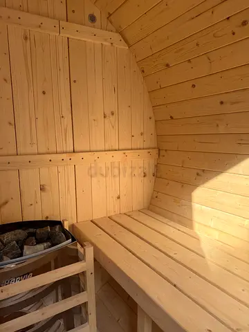 Wooden Barrel Sauna - Compact Home Sauna Cabin