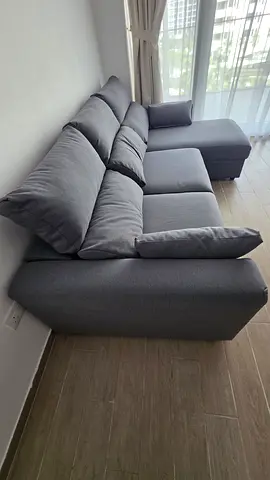 Ikea Eskilstuna L shape sofa bed with storage