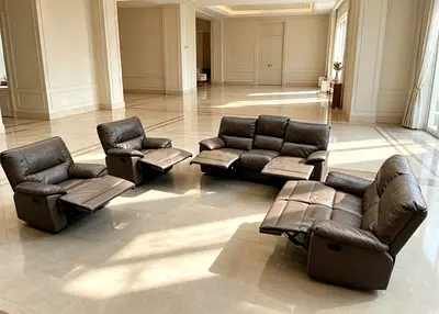 Sofa Recliner Leather 7 Seater