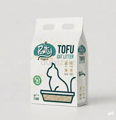 Pawty Tofu Cat Litter 2.5kg - Natural, Biodegradable