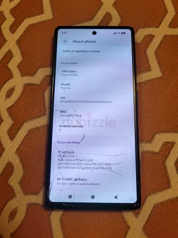 Google Pixel 6a Android 17 128gb 6gb Glass front crack All works