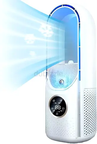 Bladeless Desk Fan, Rechargeable Personal Portable Fan, Quiet Bladeless Electric Fan, Touch Control,