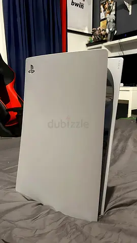 Sony PlayStation 5 Slim Console (White) - with 2 custom ps5 controllers with charger and ps5 cable