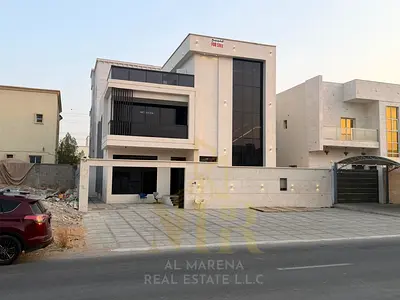 Luxury villa for sale in Al Yasmin, Ajman | Two floors and a roof terrace, 5 bedrooms | Elegant des