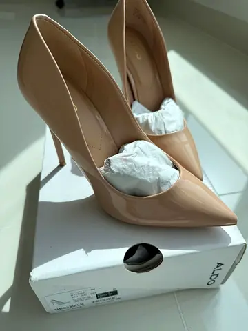 Aldo - Nude patent Aldo stiletto heels