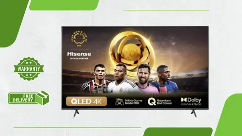 Hisense 55 Inch 144Hz QLED E7NQT PRO 4K Ultra HD Smart TV 55E7NQT PRO