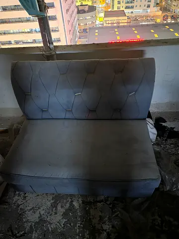 Bluesh upholstered full set sofa seats - good frame, needs cleaning