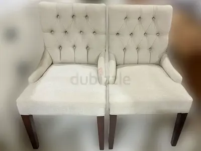 Marina Home Elegant Tufted Dining Armchairs