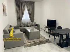 Luxury apartment for monthly rent, one bedroom and living room with an open view in Rawda 3, fully f