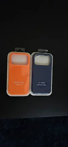 Brand New iPhone Pro Silicone Cases — Navy Blue & Orange