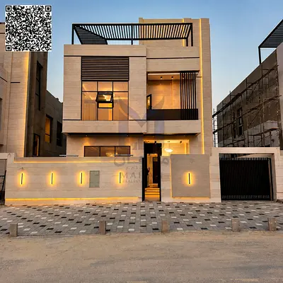 Modern G+1+R 5 Master Bedrooms Villa for Sale in Al Helio 1, Ajman | Full Stone Facade | Registration Fees Included