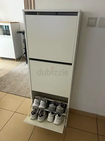 White Modern Shoe Cabinet IKEA