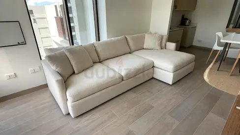 Top end Quality crate&barrel Lounge Deep L shape sofa Beige