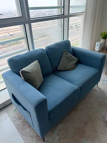 Blue 5-Seater Sofa in Good Condition