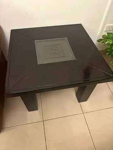 2 solid wood side tables