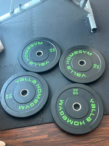 10KG - 4 Olympic Bumper Weight Plates from Yalla Home