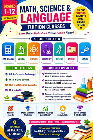 MATH, SCIENCE & LANGUAGE TUITION | GRADES 1–12