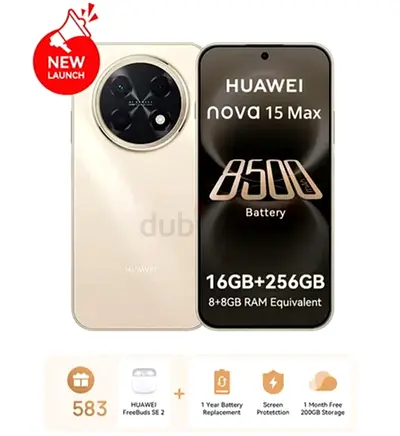 Huawei Nova 15 Max - 16GB RAM 256GB Storage 2 week slightly used Full box with earbuds