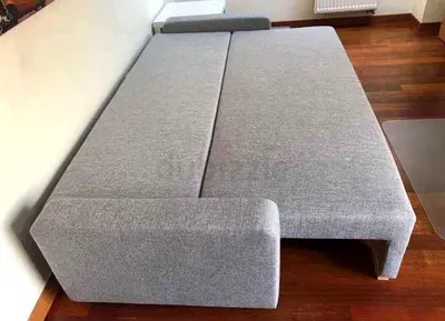Light grey fabric sofa bed - converts to double bed, good condition