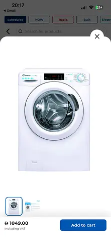 7kg Candy Brand Front Load Washing Machine - Fully Automatic - Good Working Condition