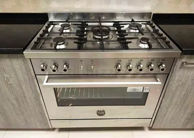 .Bertazzoni Professional Series 90cm Full Gas Cooker, 5 Gas Burners, Cast Iron Pan Supports