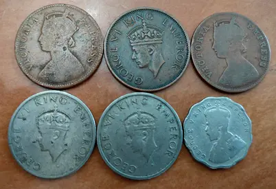 Old Indian British reign coins