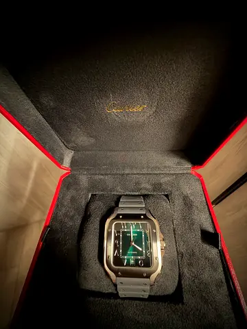 SANTOS DE CARTIER Arabic dial with full box and papers