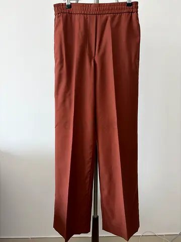 COS Straight Leg Trousers in Rust Brown