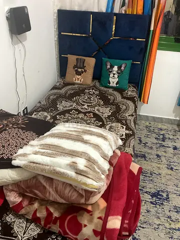 Bed with mattress