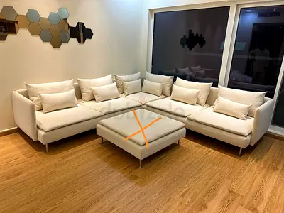 Amazing Condition IKEA Sodhremn Corner l Shape sofa beige