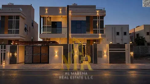 Villa for sale in Al Rawdah, two floors and a roof, freehold ownership. Price includes air conditioning and is negotiable.
