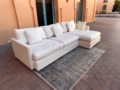 Crate barrel Lounge Deep L SHAPE SOFA As brand new
