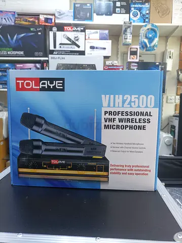 Tolaye VIH2500 Professional VHF Wireless Microphone System - Set of 2 Handhelds