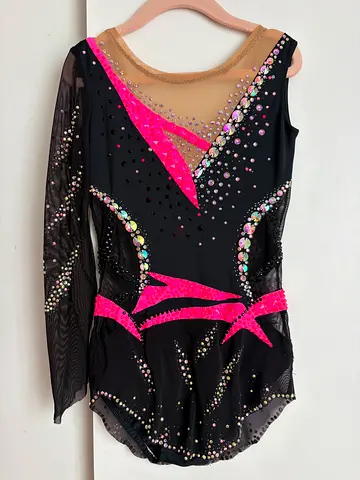 Rhythmic gymnastics competition leotard for height 120-130 cm approximately