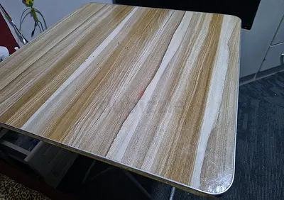 Small wooden folding table with laminate top - good condition