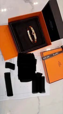 Hermes Collier de Chien Bracelet Small Model in Rose Gold