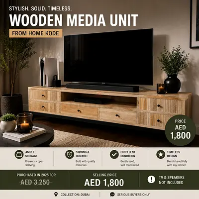 Otilia Wooden Media Unit from Homekode