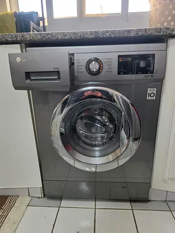LG Front Load Washing Machine 8/5KG With DD Motor Stone Silver- Chrome Knob