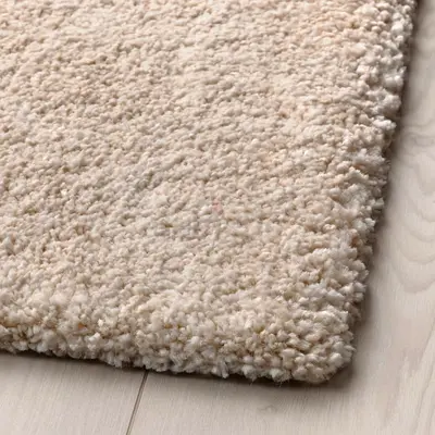 Ikea Beige Plush $%&! Rug - Soft Low Pile Carpet 133x195 cm